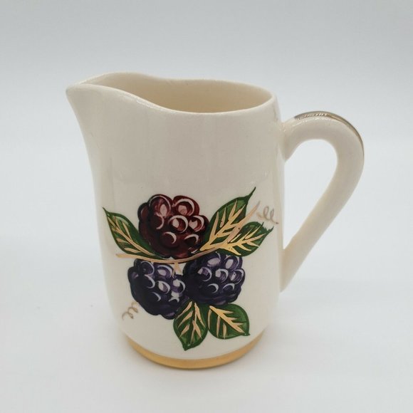 Creamer Jam Sugar Jar Vintage Knotts Berry Farm Buena Park CA Hand Painted Berry - Picture 11 of 12